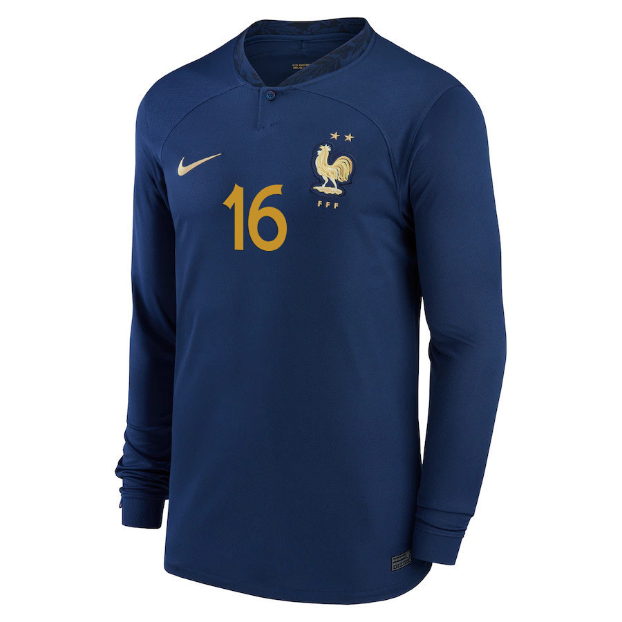 Benoît Costil 16 France National Team 2022-23 Qatar World Cup- Home Men Long Sleeve Soccer Jersey