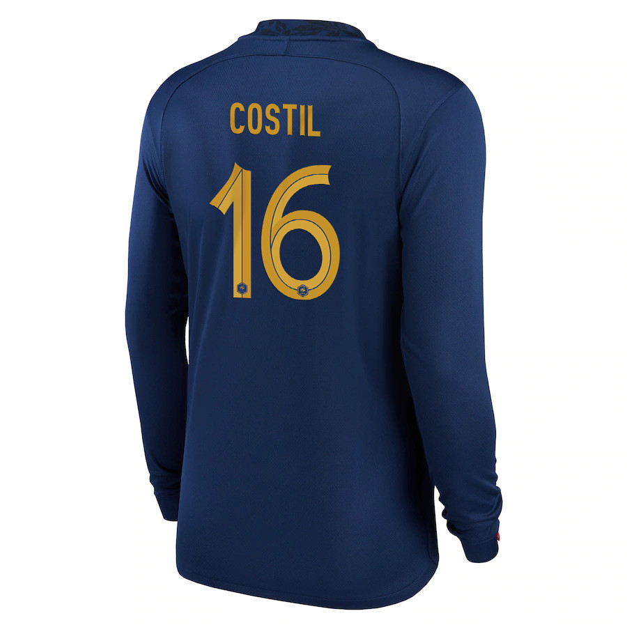 Benoît Costil 16 France National Team 2022-23 Qatar World Cup- Home Men Long Sleeve Soccer Jersey
