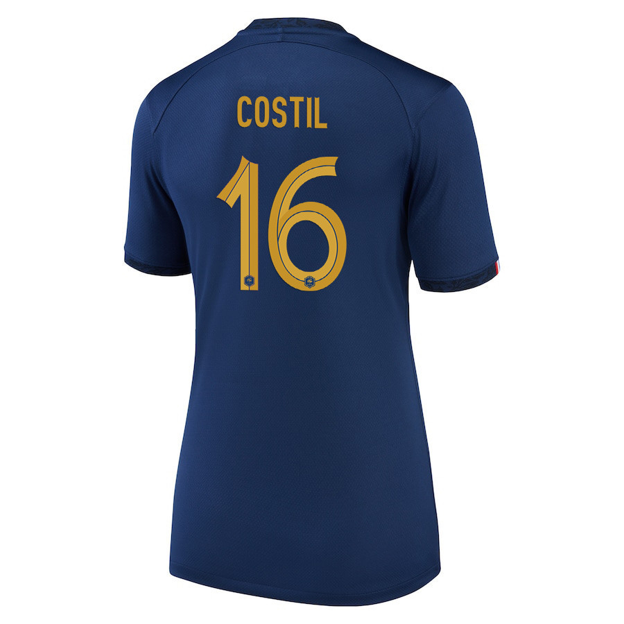 Benoît Costil 16 France National Team 2022-23 Qatar World Cup – Home Women Soccer Jersey, Midnight Navy