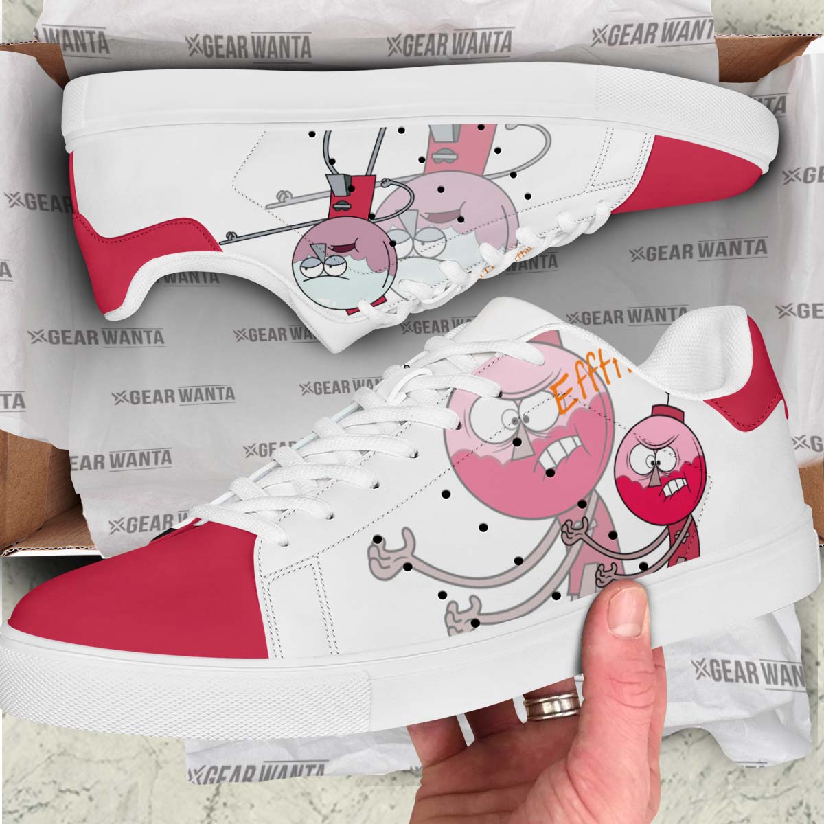 Benson Dunwoody Skate Shoes Custom Regular Show Cartoon Sneakers