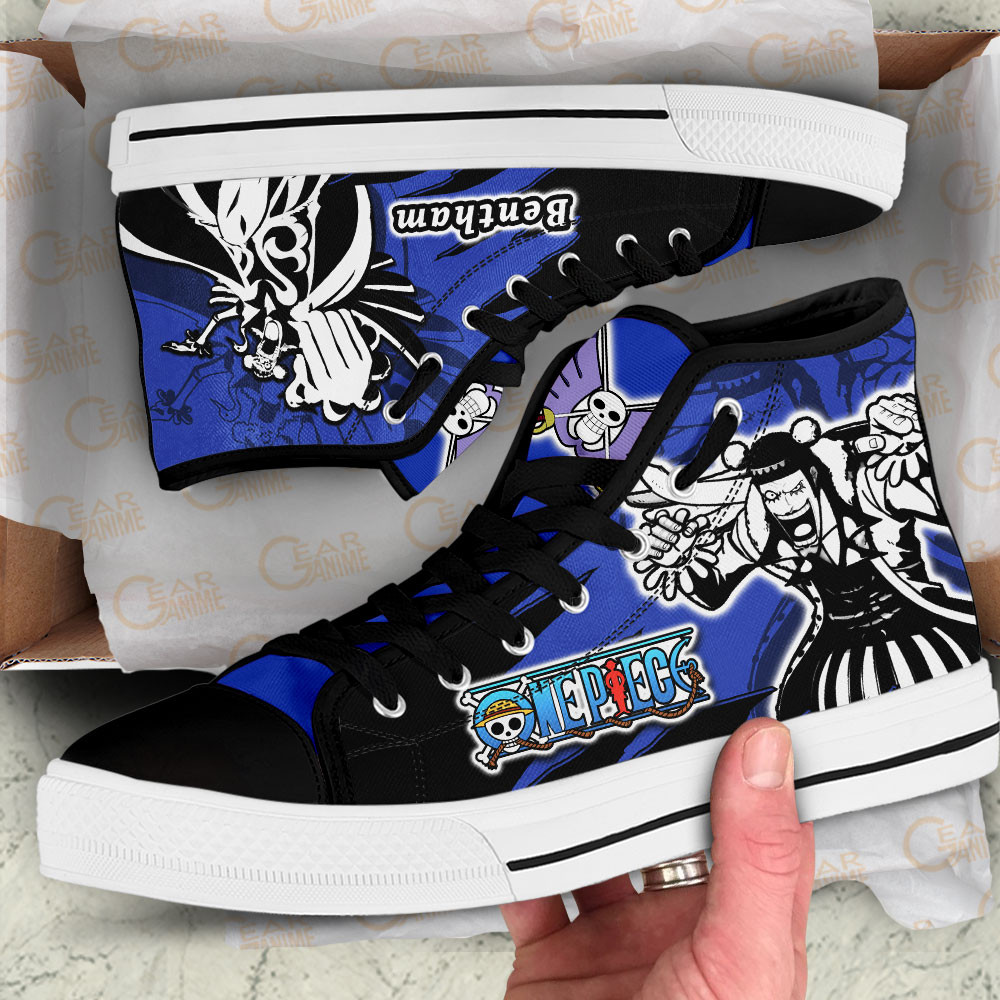 Bentham High Top Shoes One Piece Custom Anime Sneakers Mix Manga