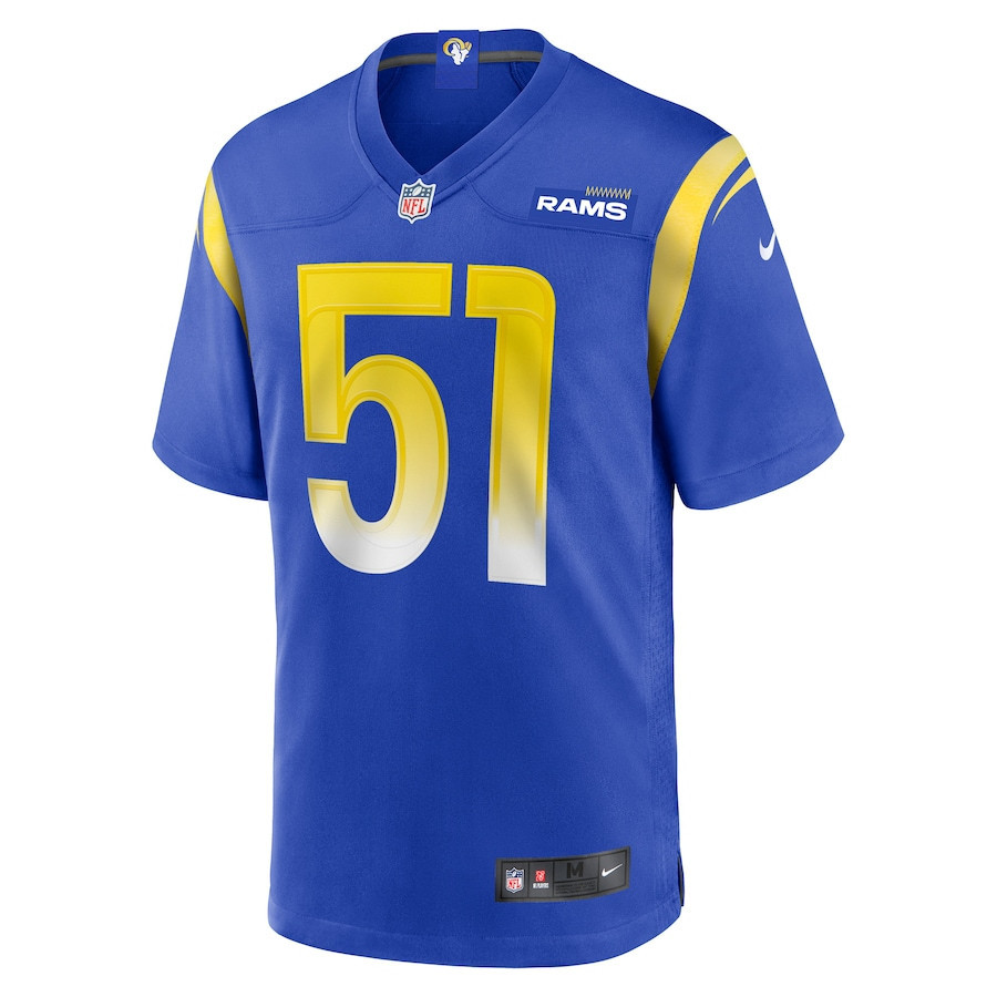 Benton Whitley Los Angeles Rams Stitched Jersey – Royal