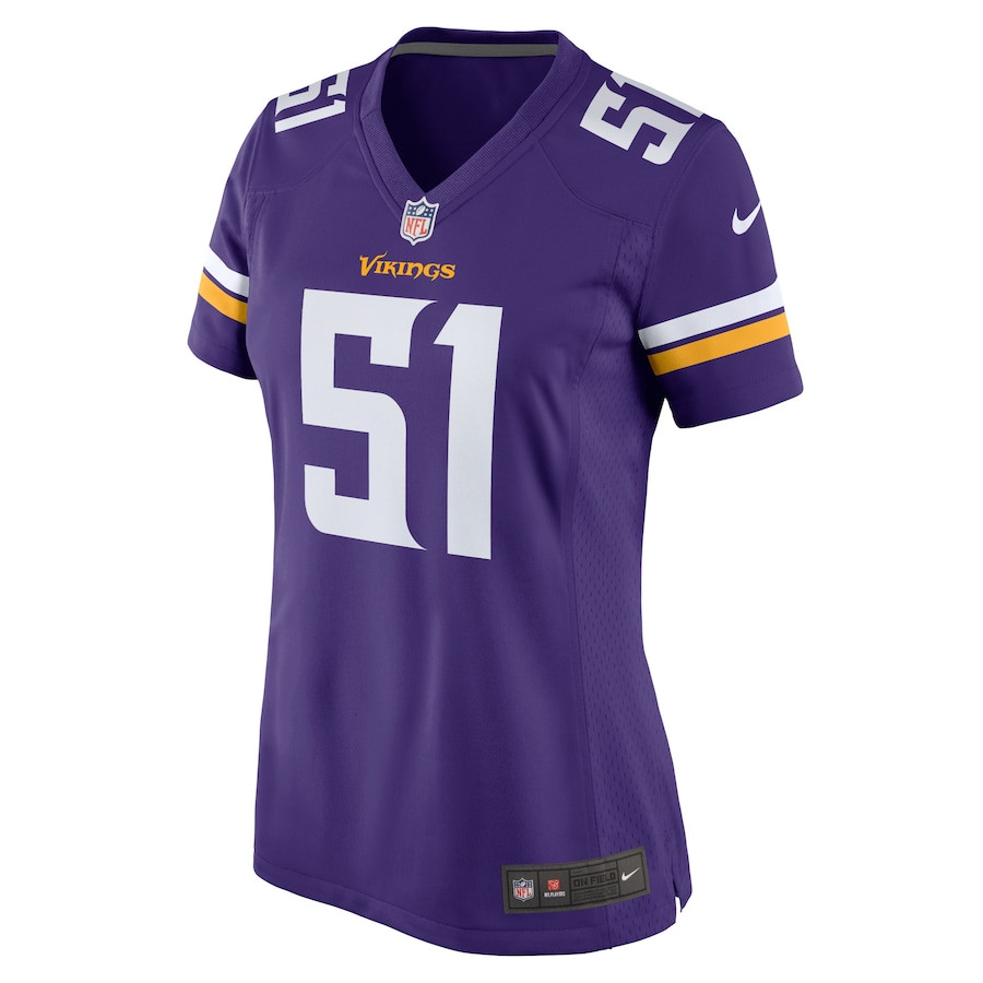 Benton Whitley Minnesota Vikings Women’s Home Game Player Stitched Jersey – Purple