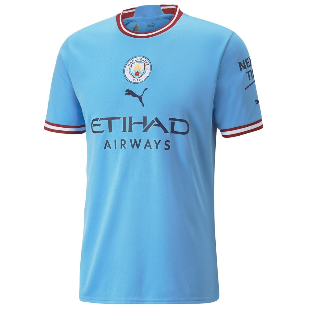 Bernardo 20 Manchester City Men 2022/23 Home Jersey – Sky Blue