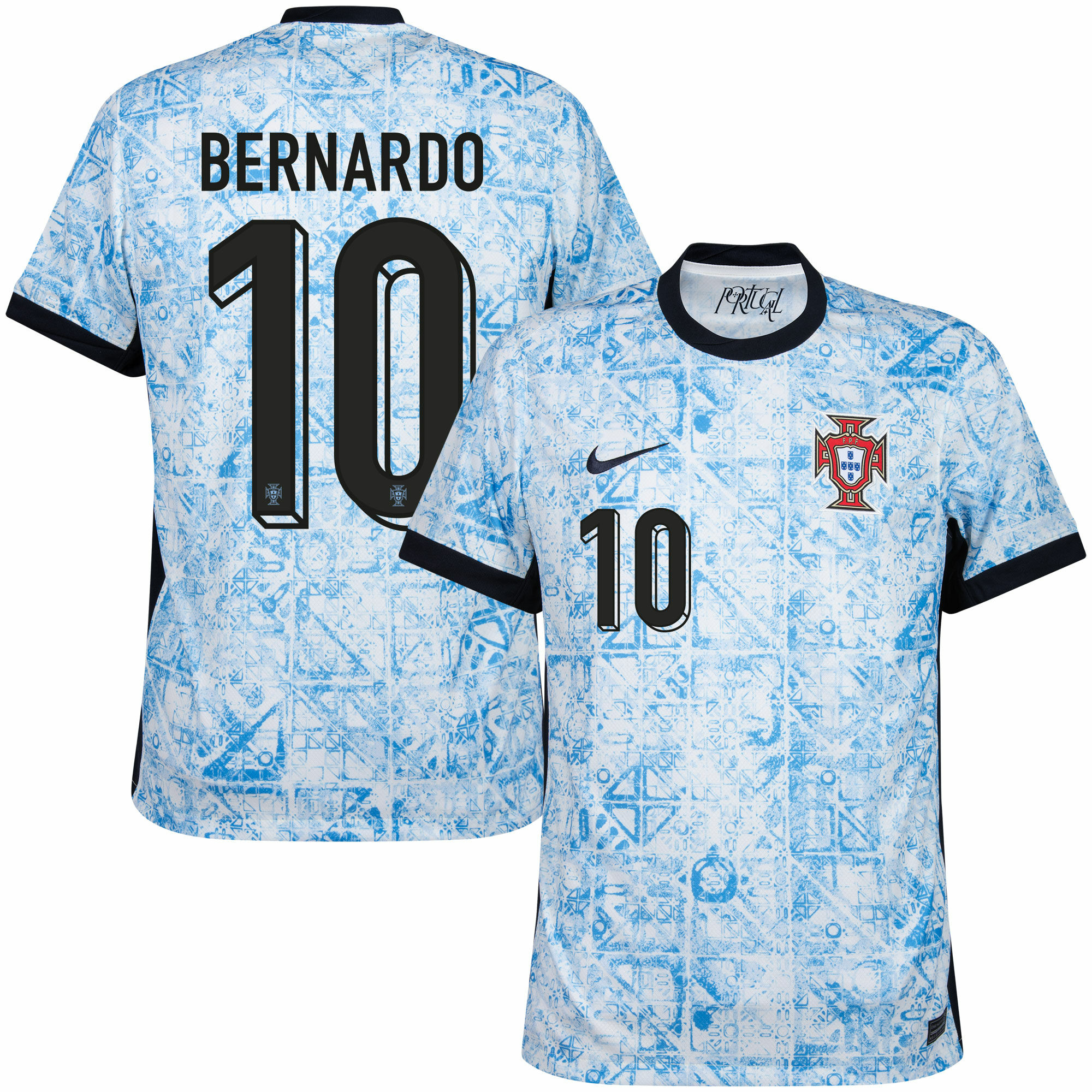 Bernardo Men's Portugal 2024 Stadium Away Soccer Jersey