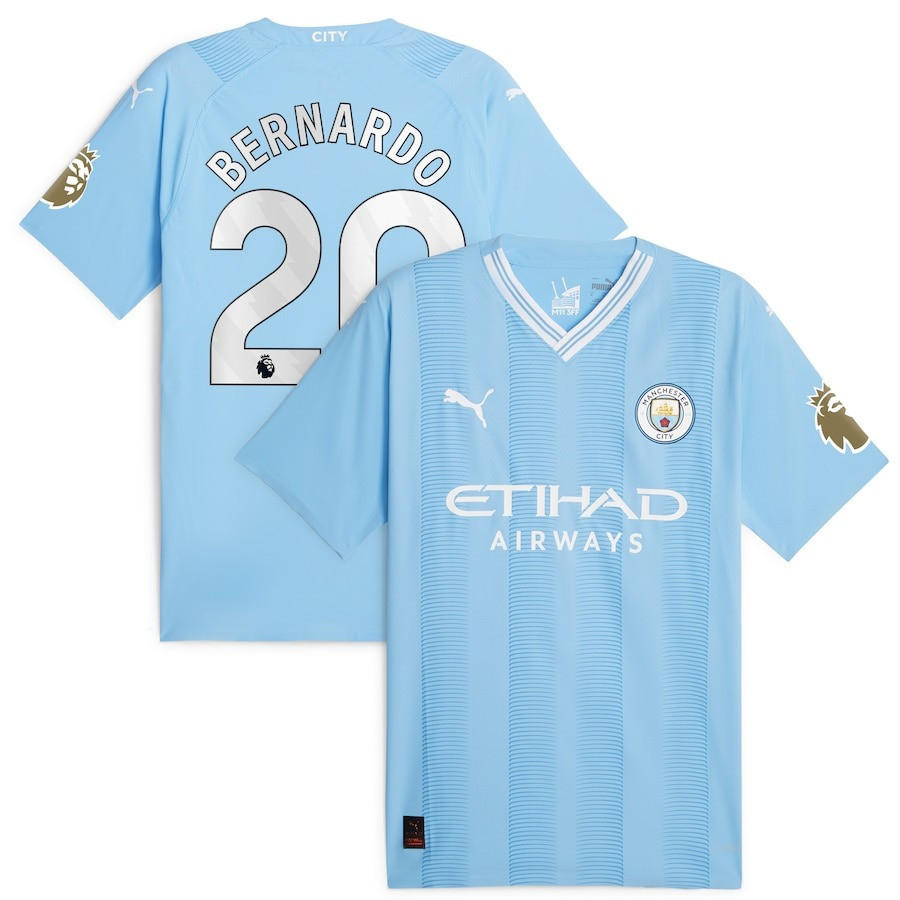 Bernardo Silva 20 Manchester City 2022/23 English Premier League Champions Soccer Jersey – Sky Blue