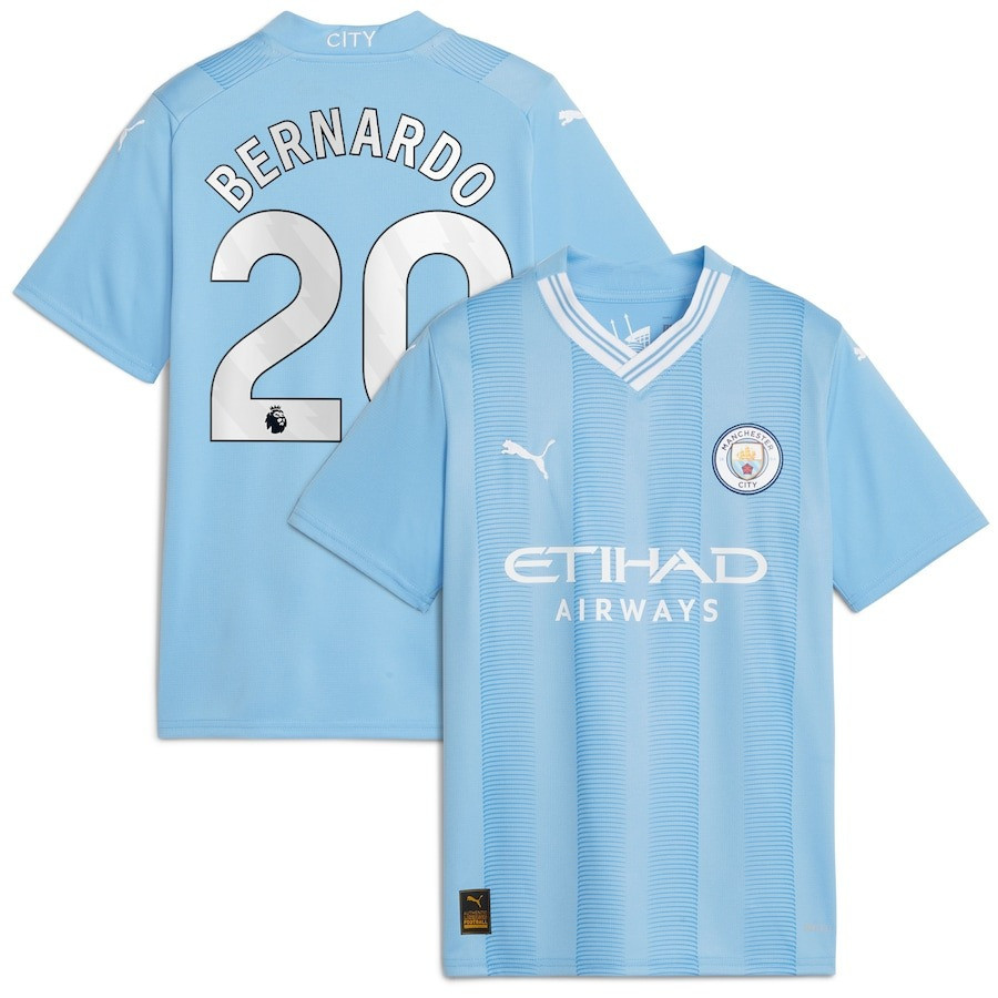 Bernardo Silva 20 Manchester City 2023/24 Home Soccer Jersey – Sky Blue