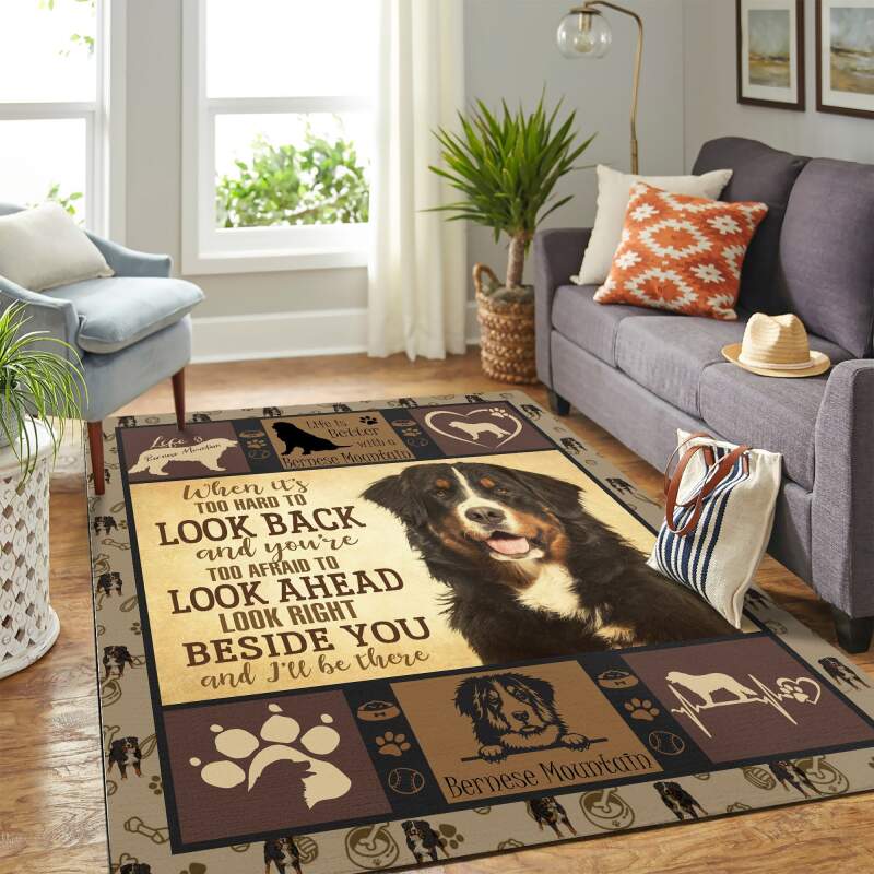 Bernese Mountain Dog Vq Quilt Mk Carpet Area Rectangle Rug