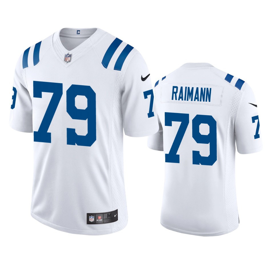Bernhard Raimann 79 Indianapolis Colts White Vapor Limited Stitched Jersey