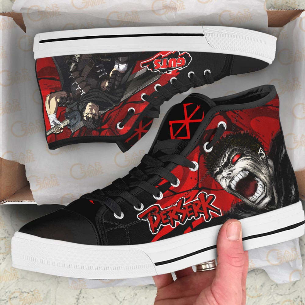Berserk Guts High Top Shoes Custom Anime Sneakers