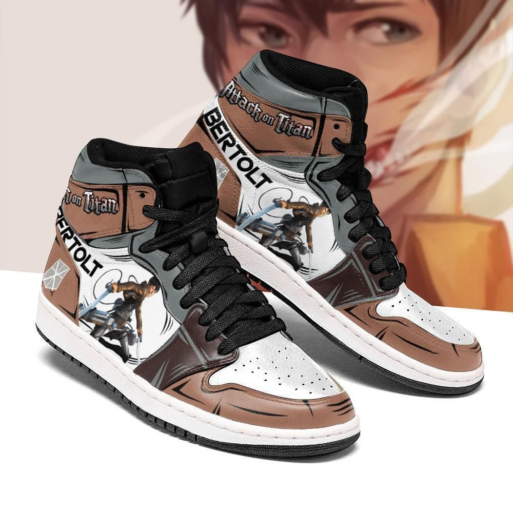 Bertolt Attack On Titan Anime 1 High Top Air Jordan Sneaker, Air Jordan Hightop