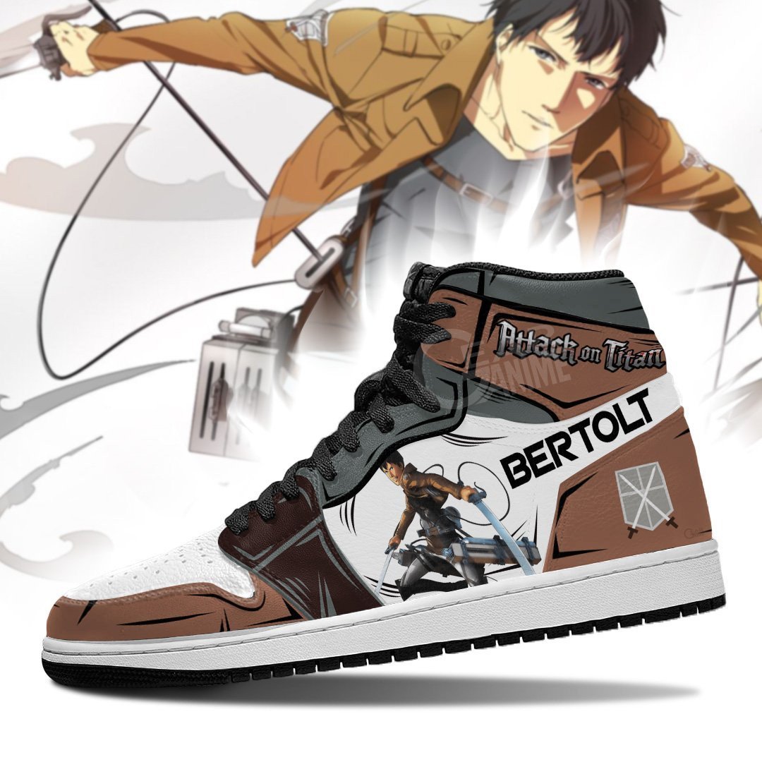 Bertolt JD1s Sneakers Attack On Titan Anime JD1s Sneakers, Air Jordan Hightop