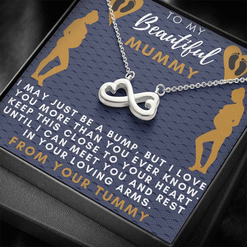 Best Gift For Mom Future Mom I May Just Be A Bump Infinity Heart Necklace