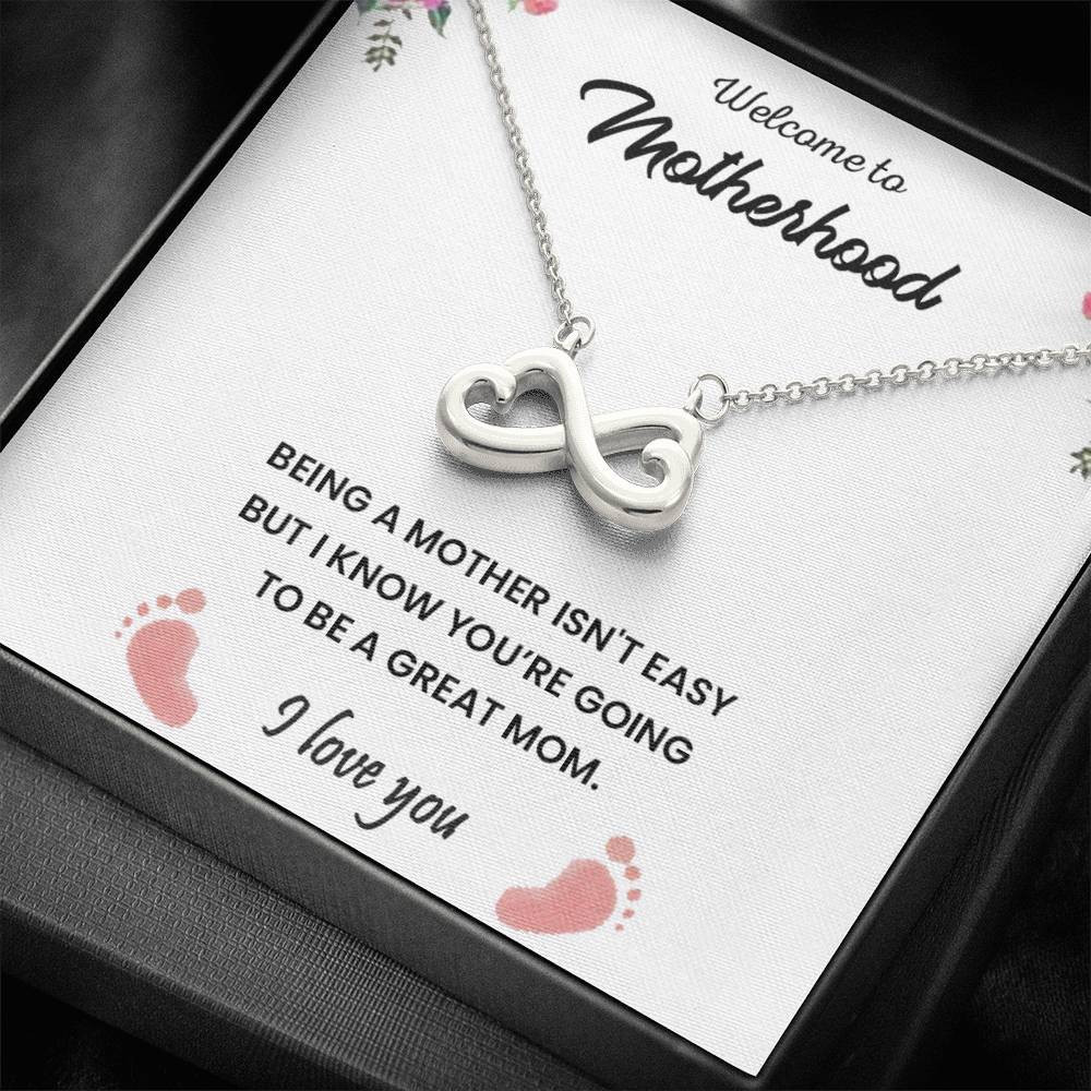 Best Thoughtful Gift For Motherhood To Be A Great Mom Infinity Heart Necklace