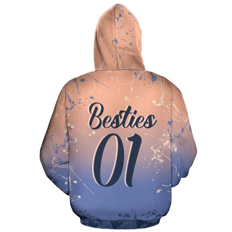 Bestie Couple Set Of 2 All Over Printed Hoodie
