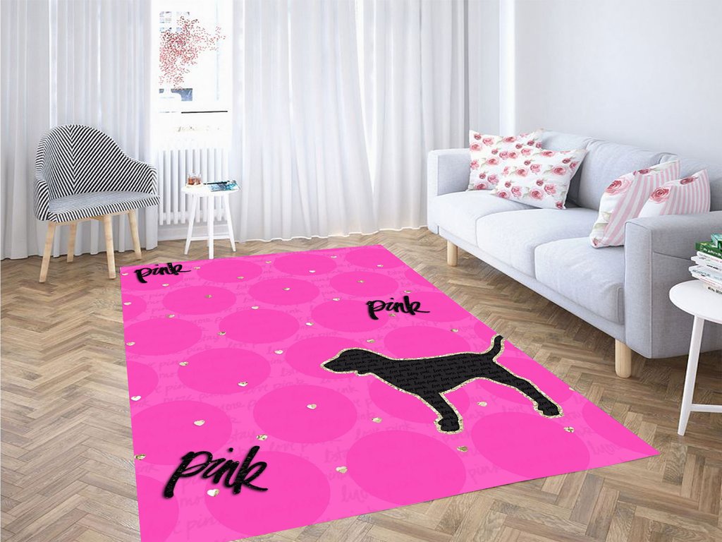 Between Dogs And Love Pink Living Room Modern Carpet Rectangle Rug