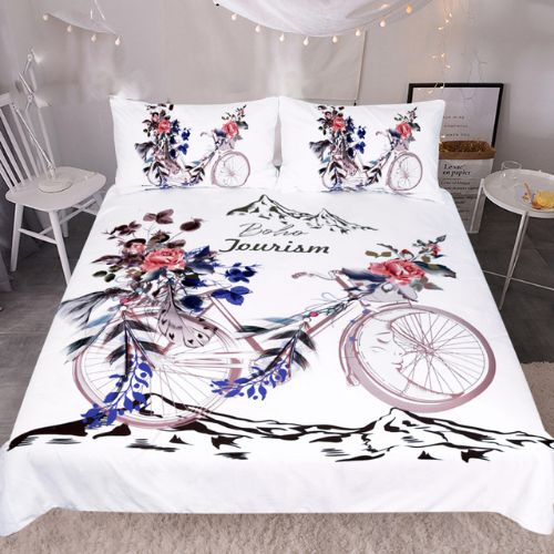 Bicycle Boho Duvet Cover Bedding Set