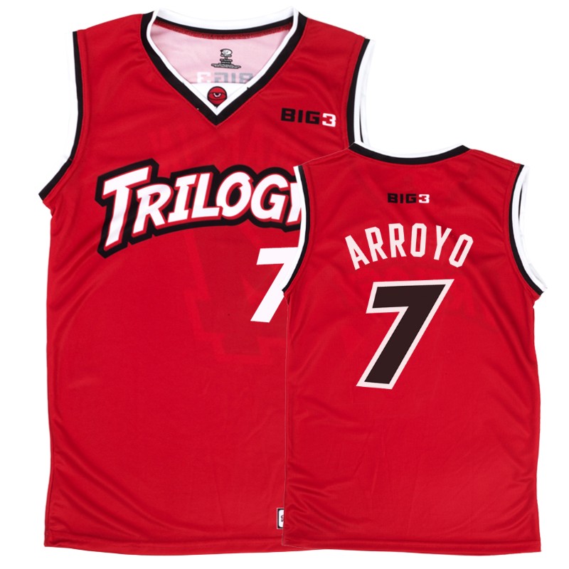 BIG 3 Carlos Arroyo #7 Men's Red Jersey