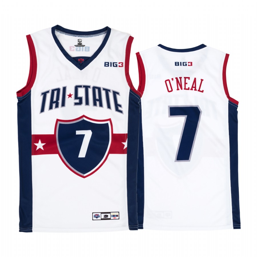 BIG 3 O'Neale #7 Tri-State White Jersey