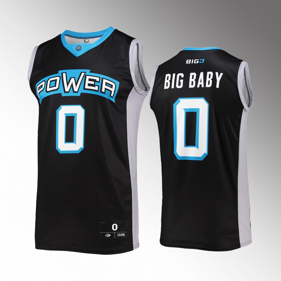 Big Baby BIG 3 Power Jersey #0 Black Uniform