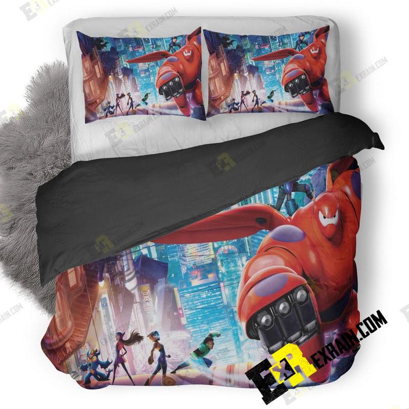 Big Hero Movie Hd 3D Customized Duvet Cover Bedding Set
