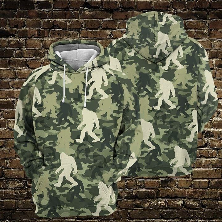 Bigfoot sasquatch camouflage pattern printed 3D Hoodie