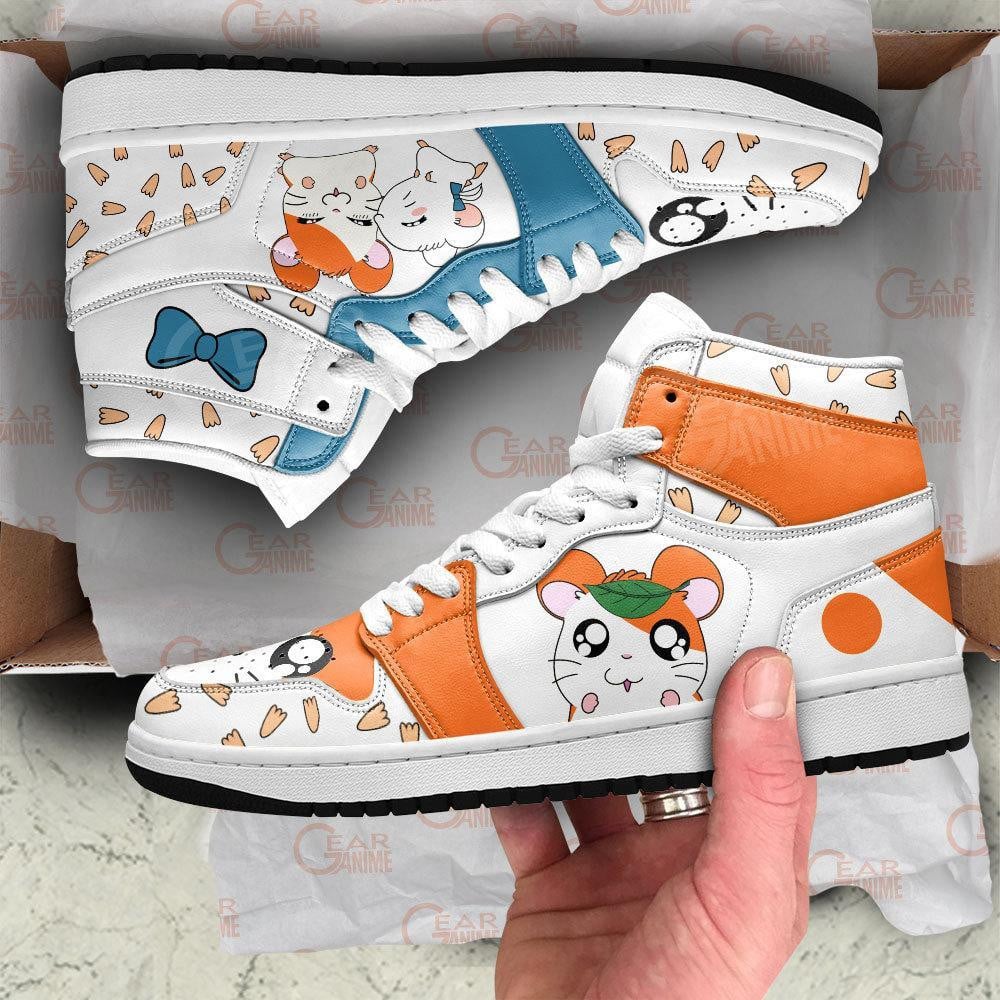 Bijou Hamtaro JD1s Sneakers Anime Manga Hamato Shoes, Air Jordan Hightop