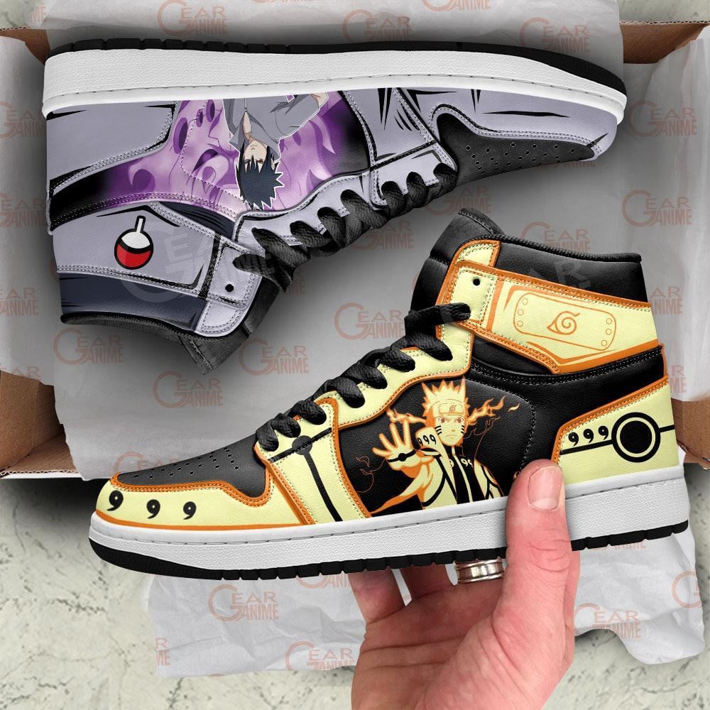 Bijuu and Sasuke Susanoo JD1s Sneakers Anime Shoes, Air Jordan Hightop