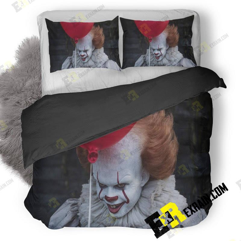 Bill Skarsgard As Clown Pennywise It 5K Dc 3D Customized Duvet Cover Bedding Set