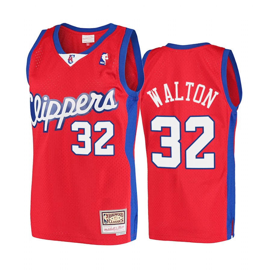 Bill Walton LA Clippers Red Jersey Hardwood Classics 2001-02