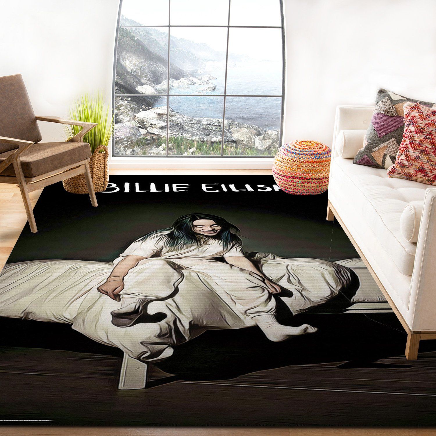 Billie Eilish Asleep Rectangle Rug – Custom Size And Printing