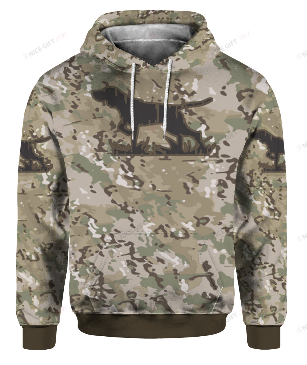 Bird Dog Whiskey Camouflage 3D Hoodie Gift For Fans