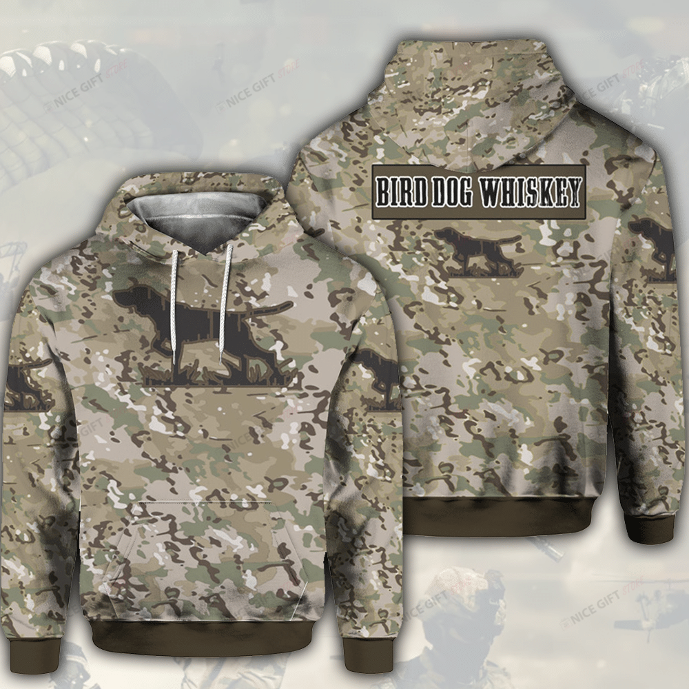 Bird Dog Whiskey Camouflage 3D Hoodie Gift For Fans