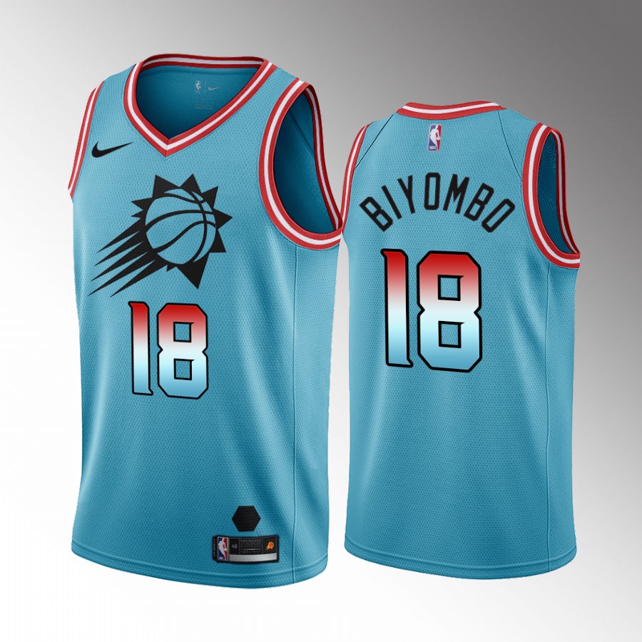 Bismack Biyombo #18 Phoenix Suns 2022-23 City Edition Blue Jersey