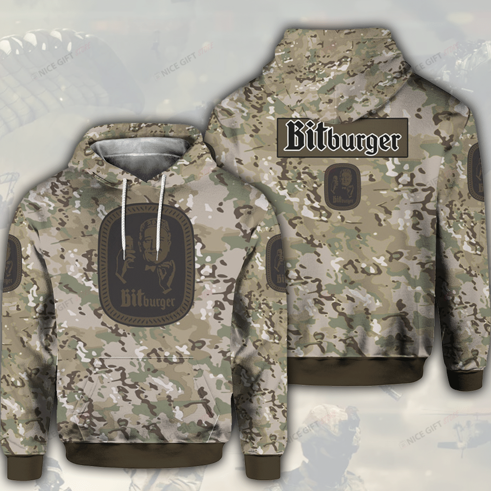 Bitburger Camouflage 3D Hoodie Gift For Fans