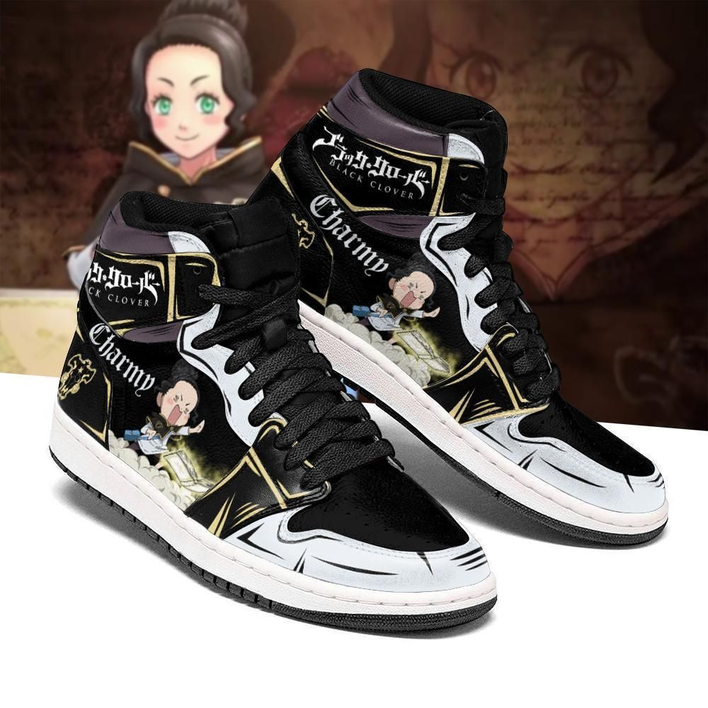 Black Bull Charmy La Black Clover Anime 1 High Top Air Jordan Sneaker, Air Jordan Hightop