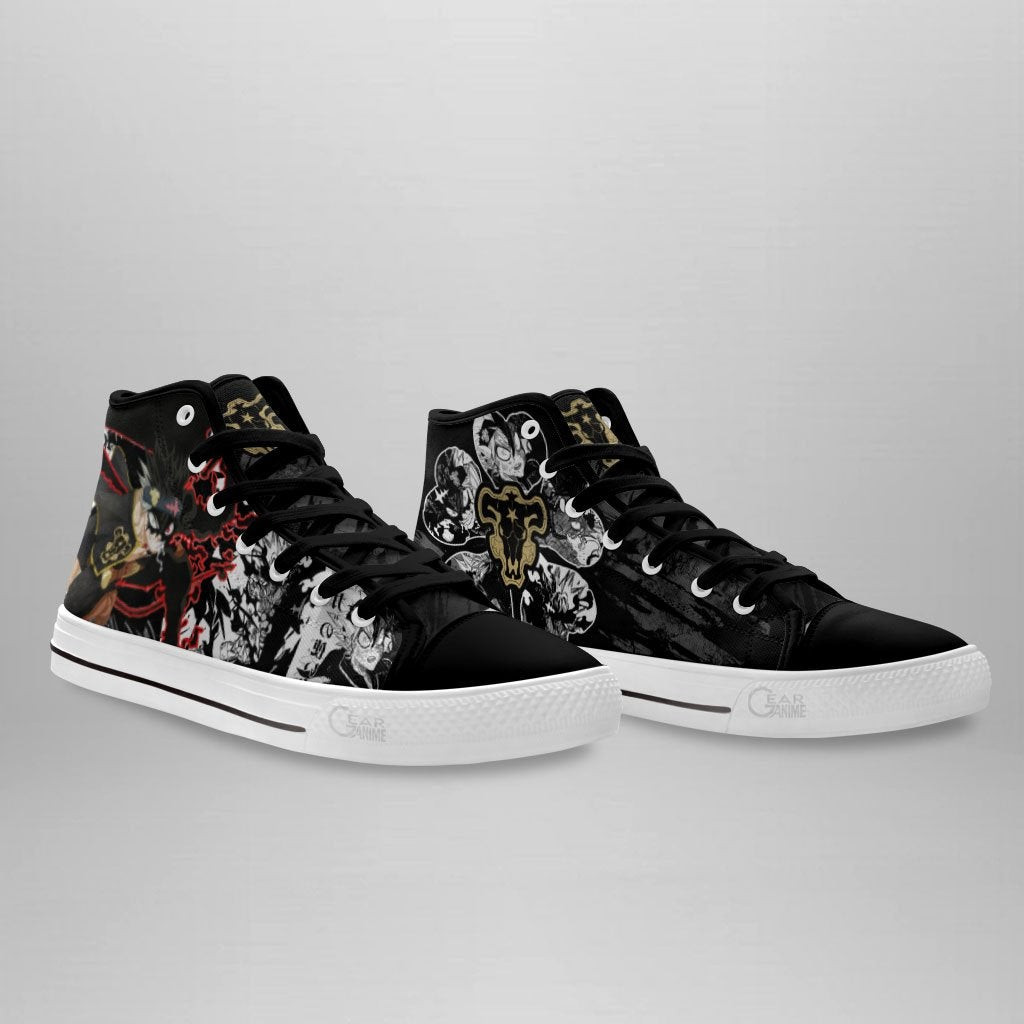 Black Bull Devil Asta High Top Shoes Custom Manga Anime Black Clover Sneakers