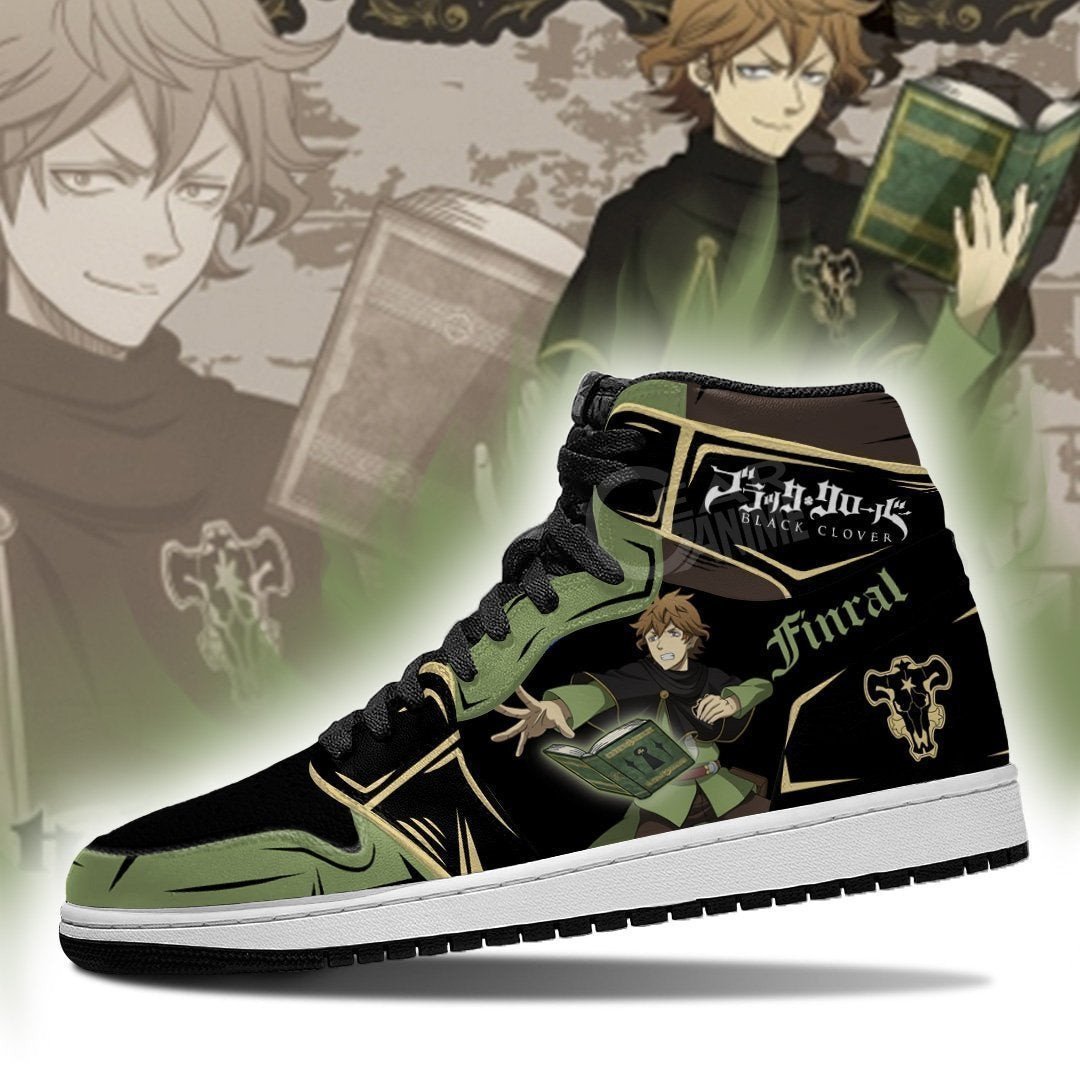 Black Bull Finral JD1s Sneakers Black Clover Anime Shoes, Air Jordan Hightop