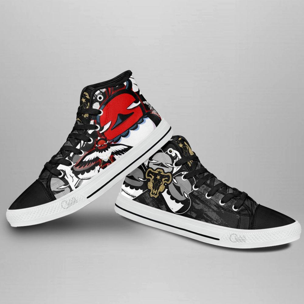 Black Bull Nero High Top Shoes Custom Manga Black Clover Anime Sneakers