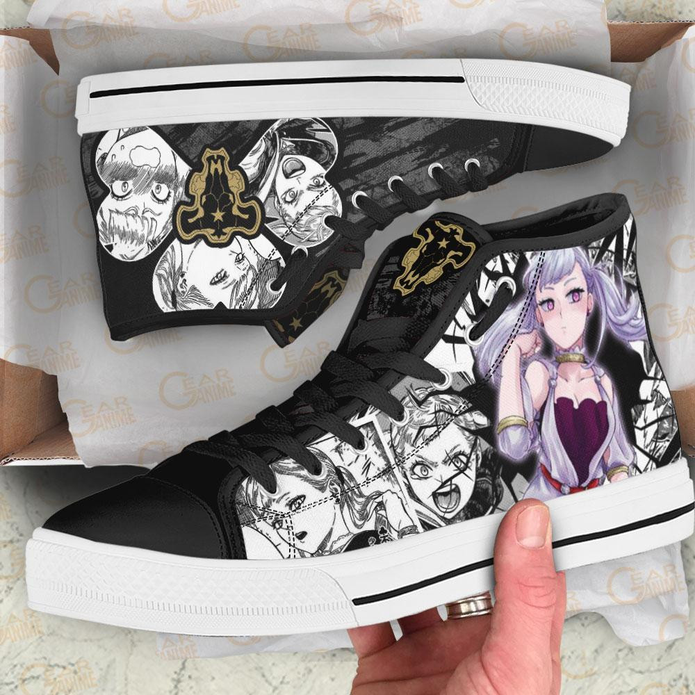 Black Bull Noelle Silva High Top Shoes Custom Manga Anime Black Clover Sneakers