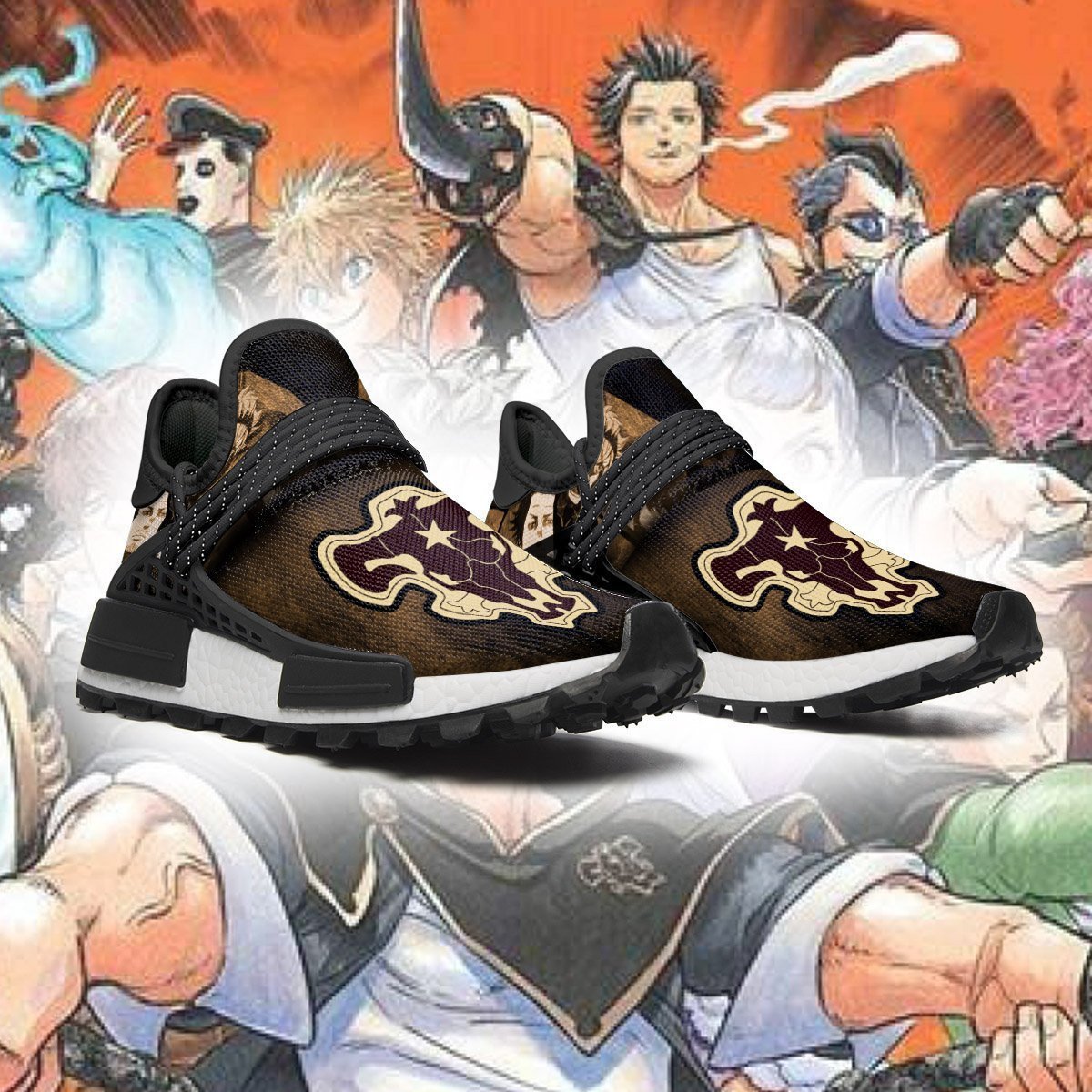 Black Bull Shoes Magic Knight Black Clover Anime Sneakers, NMD Shoes