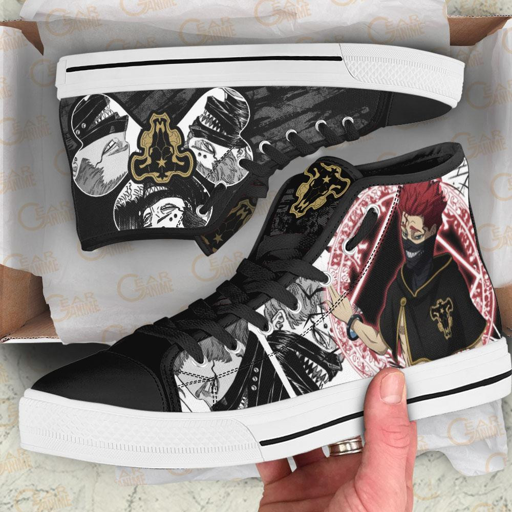Black Bull Zora Ideale High Top Shoes Custom Manga Black Clover Anime Sneakers