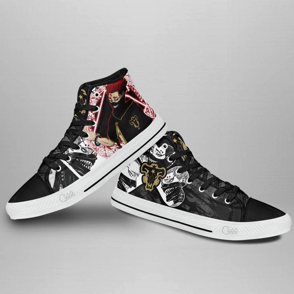 Black Bull Zora Ideale High Top Shoes Custom Manga Black Clover Anime Sneakers