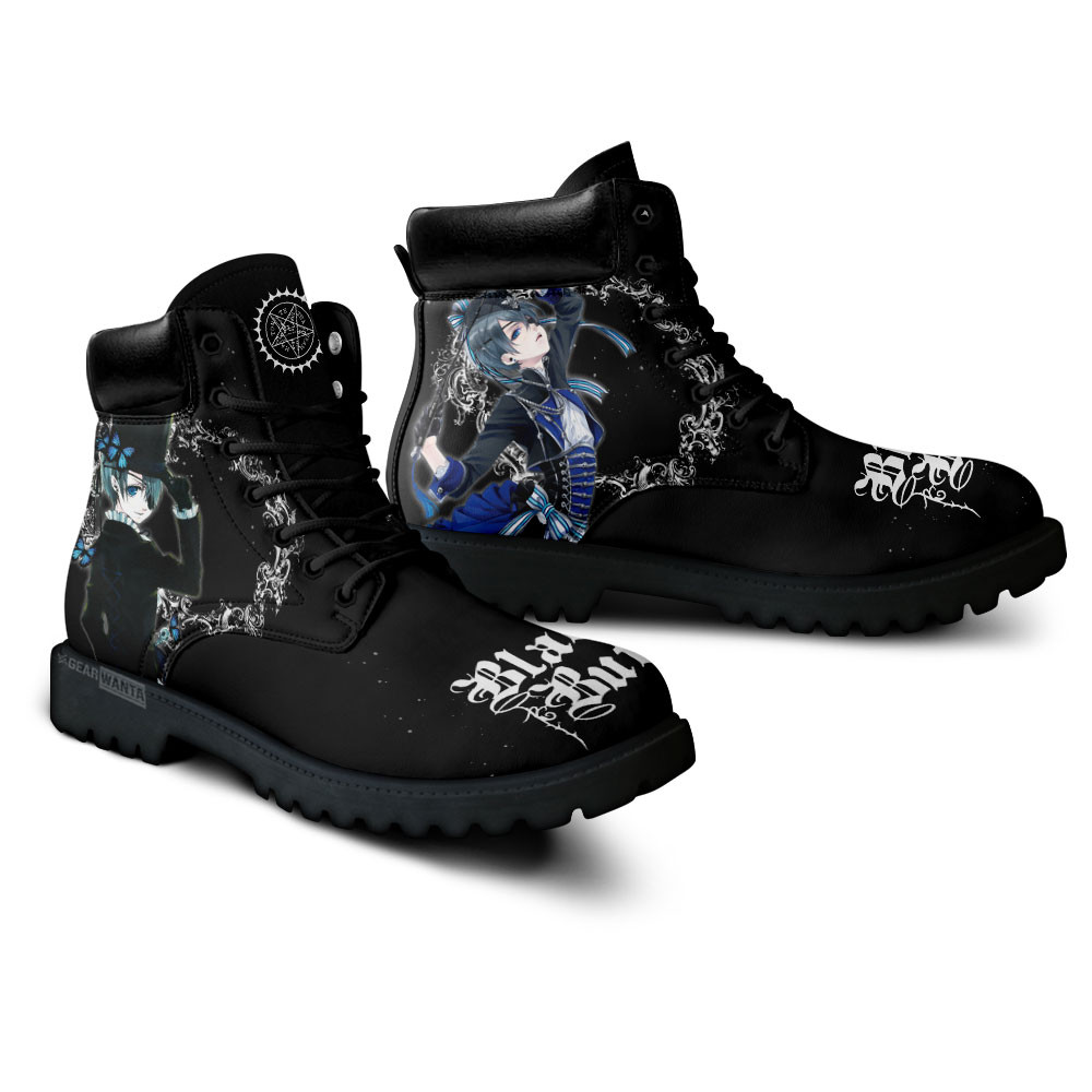 Black Butler Ciel Phantomhive Boots Anime Custom Shoes