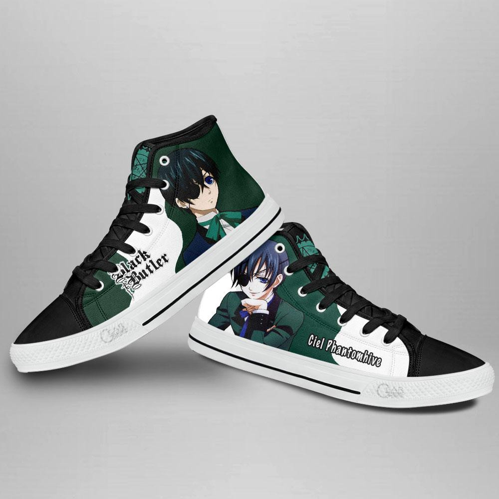Black Butler Ciel Phantomhive High Top Shoes Custom Anime Sneakers