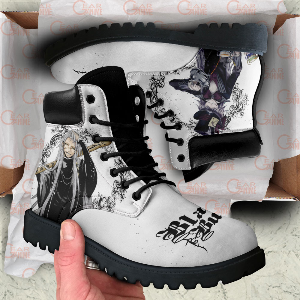 Black Butler Undertaker Boots Anime Custom Shoes