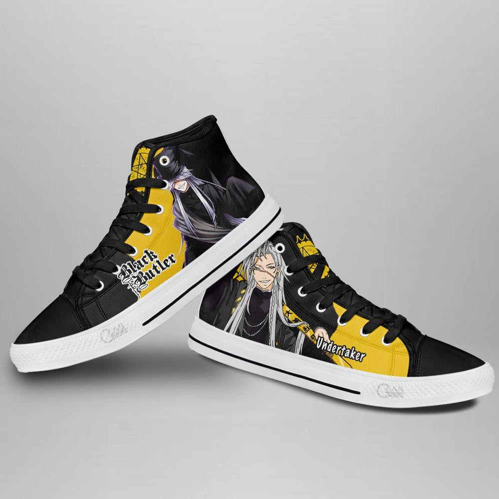 Black Butler Undertaker High Top Shoes Custom Anime Sneakers