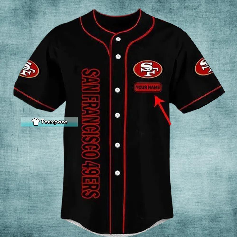 Black Classic San Francisco 49Ers Custom Name Baseball Jersey