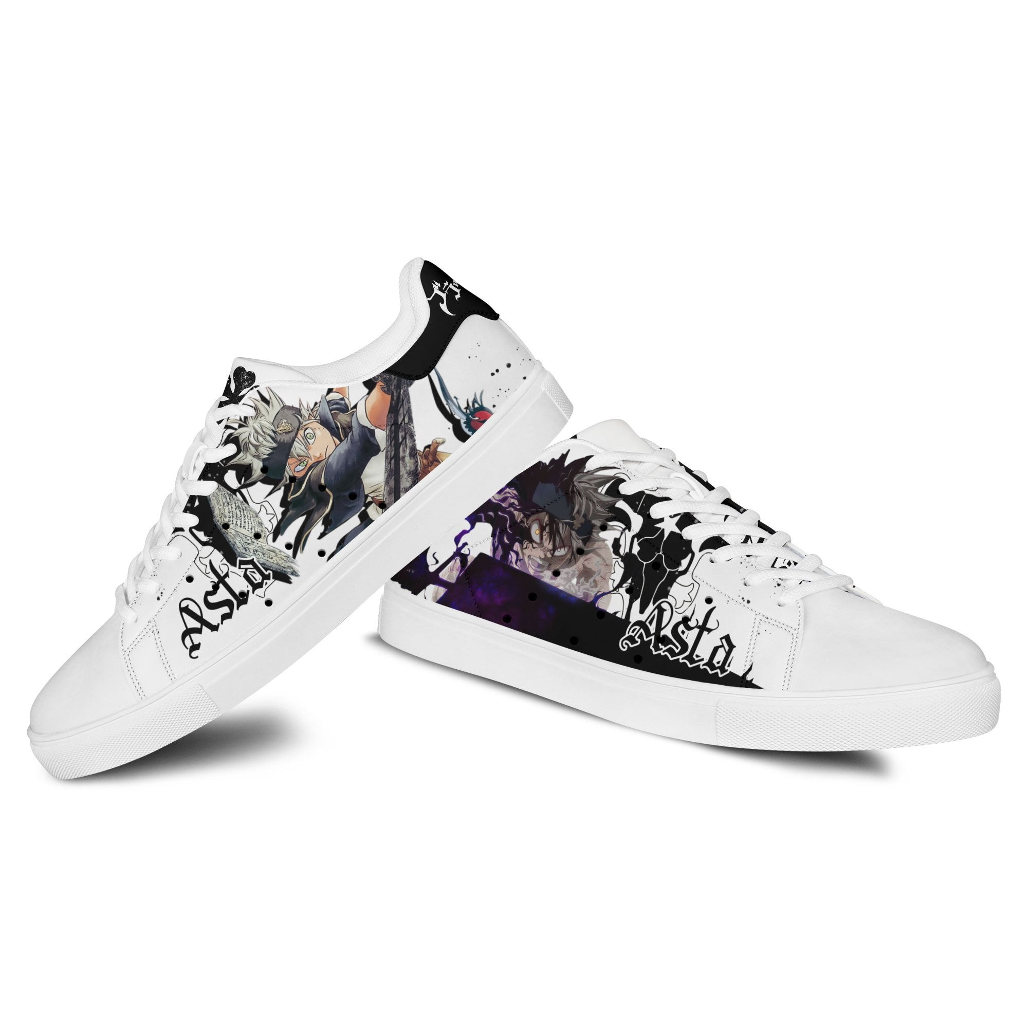 Black Clover Asta Skate Sneakers Custom Anime Shoes