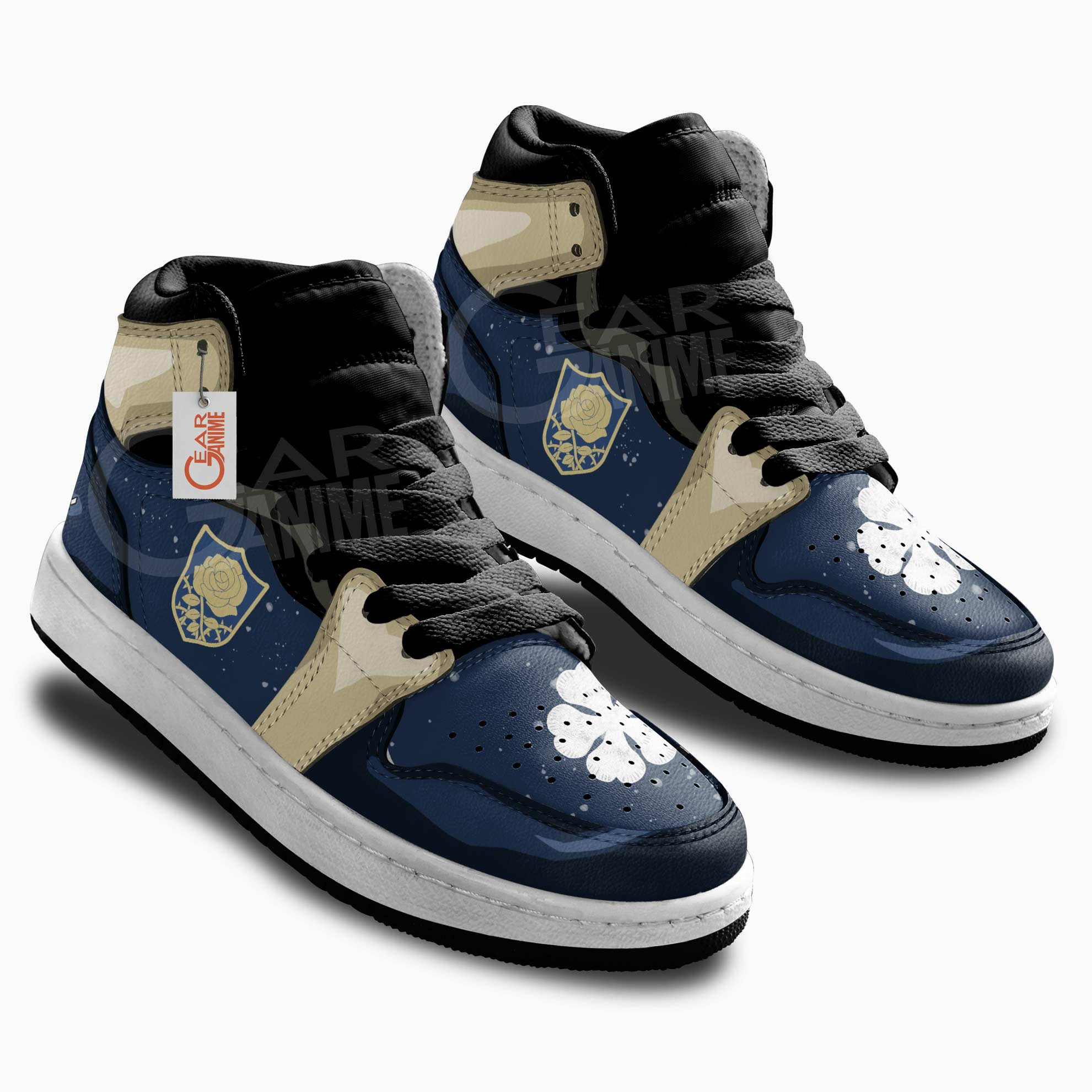 Black Clover Blue Rose Anime Custom Kids Sneakers